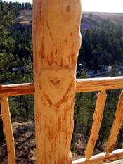 Picture of Hand-Peeled Posts and Railing