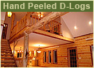 Hand Peeled D-Logs Log Home House Logs